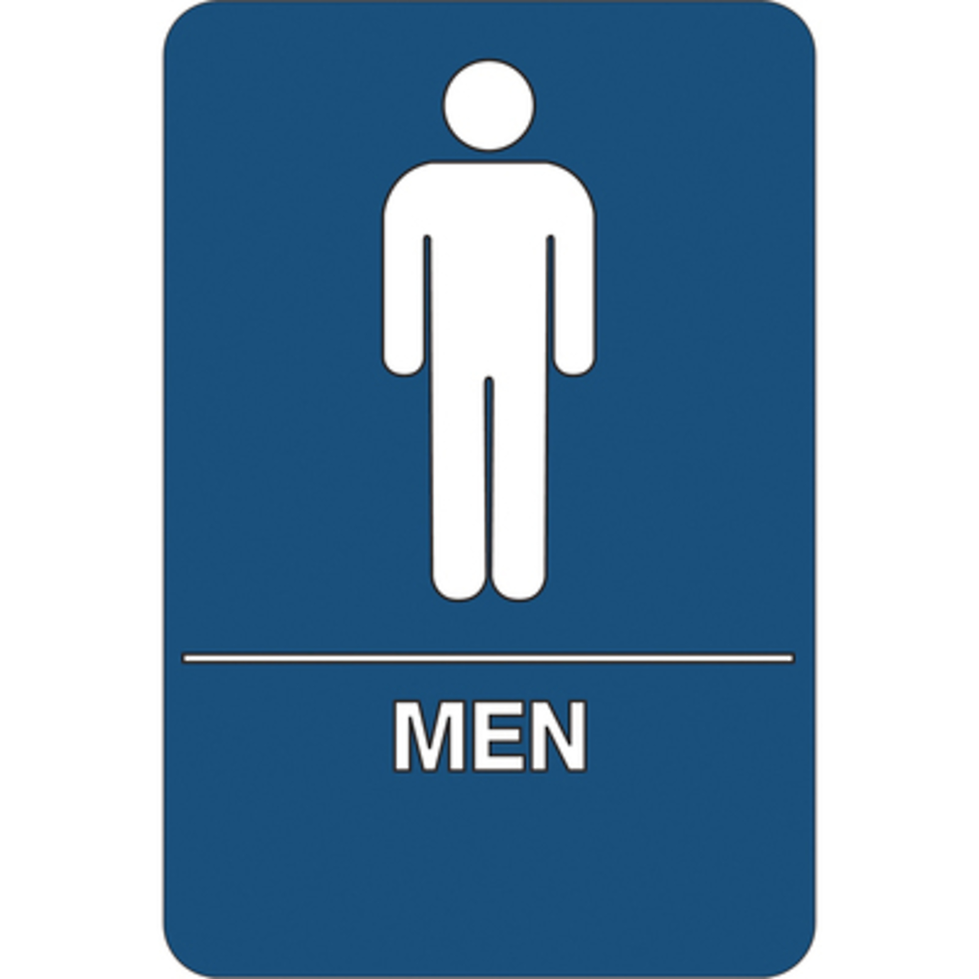 Men Restroom ADA Compliant PS 1/CS, Sign Message Men Restroom, Height 6 in, Width 9 in, Model# SN102